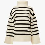 We Wore What  Striped Turtle Neck in Ecru & Black Photo 3