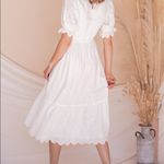 ✨ Whisper Eyelet Midi Dress✨ White Size L Photo 4