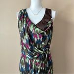 Democracy  | Colorful Draped Sleeveless Cocktail Dress Sz L Photo 1