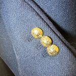 ZARA Double-Breasted Navy wool mid long Coat NWT Photo 10