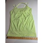Lululemon  Size 6 Neon yellow green Athletic Tank Top Built-In Bra Activewear‎ Photo 3