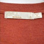 prAna Womens Foundation Short Sleeve V-Neck Terra Heather Burnt Orange Tee Small Photo 3