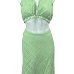 Sabo Cambelle Green Sleeveless Cutout Tie Front Cami Camisole Midi Tank Dress M Size M Photo 4