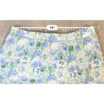No Boundaries Women’s Floral Midi Asymmetric Blue White & Green Skirt 11-13 Photo 7