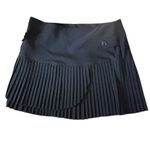 VTG Y2K Pleated Accordian Layered Mini Skirt Sz JR L Black Zip Back School Girl Photo 1