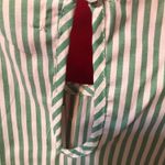 Jennifer Grace . Green/white stripped blouse with pearls in the front and flares on the sleeves. Photo 2