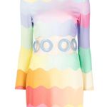 CASABLANCA Waist Cut Bodycon Dress in Rainbow 36 New Mini Cocktail Womens Pink Size undefined Photo 9