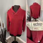 Urban Pipeline Size Small Red Long Sleeve Shawl Neck Knit Sweater Photo 8