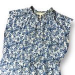 Rebecca Taylor  Aimee Floral Silk Mini Shirt Dress Blue White Size 0 Photo 3