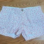 Old Navy White and Red Floral Print Shorts Size 2 Photo 0