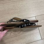 Coach  Shimmer Sandal Black Leather Studded Thong Flip Flop Size 10 Photo 1