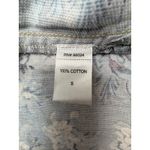 Love the Label by Anthropologie Floral Western Snap Button Shirt Blue Gray S Photo 6