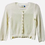 Anthropologie Sparrow Cream Knit Cardigan Daisy Button Boho Cottagecore Small Photo 1