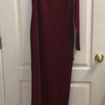 Popular Basics COPY - Dark Red One-Shoulder Dress Photo 0