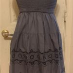 American Eagle  Outfitters Strapless Eyelet Gray Size 4 Dress.          1838 Photo 3