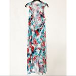 Love Squared Floral Ruffle V-Neck Maxi Dress Size 2X Photo 1