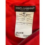 Dolce & Gabbana  Red cap-sleeve sheath Italian dress Sz 42 Medium Photo 4