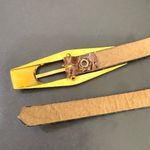 Vintage Brown Snakeskin Leather Gold Photo 10