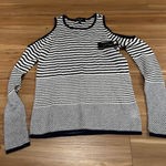 Romeo + Juliet Couture Navy Blue and White Knit Sweater Top New With Tags Size S Photo 0