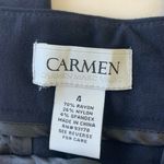 Carmen Marc Valvo  Navy Blue Soft Dress Pants Photo 7