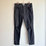AGOLDE  Nico Black Distressed High Waist Jeans with Holes at Knees size 30 Photo 2