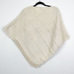 Ande Wear Woman's OS White Cable Knit Wool Blend Made in Ecuador Poncho Size undefined Photo 0