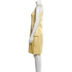 NEW Kristensen Du Nord Silk Scoop Neck Mini Dress, Yellow, Large Yellow Photo 2