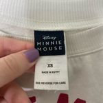 Disney Minnie Mouse women’s white red decal matching top and bottoms sweatsuit Photo 1