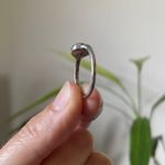 Dainty Pear Gemstone Ring Sterling Silver Minimalist Boho Chic Y2K Early 2000s Photo 4