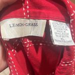Lemon grass red plaid button up shirt short sleeve Size XL Photo 5
