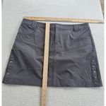 Athleta Gray Take A Hike Skirt Zip Pockets Size16 Side Snaps Pockets Nylon Blend Photo 2
