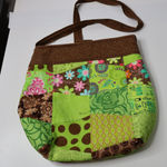Patchwork Bag Purse Earthy Colors Prints Hippie Boho Crossbody Y2K Fairy Green Photo 1