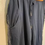 Navy Blue Sweatpants Sequin Side Stripes Size M Photo 5