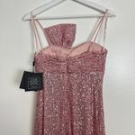 Mac Duggal  Sequined Strapless Faux Bow Column Gown in Rose Pink Size US 0 NWT Photo 9