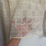 Burberry Cream Lace Long Sleeve Top Medium Photo 5