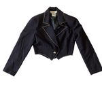 Vintage Sia Bellini Bolero Jacket Black Size 6 Photo 2