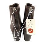 A New Day Womens Bren Ankle Boots Faux Leather Block Heel Pointed Toe Brown 7.5 Photo 3