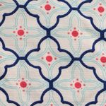 Boden Pencil Skirt Womens Sz 12L Textured White Blue Coral Geometric Print Lined Photo 6