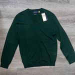 Polo Marino Wool Dark Green V Neck Sweater Photo 4