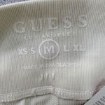 Guess Abalien Seamless Rib Leggings M Women White Logo Waistband Stretch Skinny Photo 3