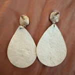 Cow Print Earrings White Photo 1