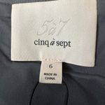 Cinq a Sept Waverly Silk Gathered Bow Accent Mini Gray Dress Size 6 NWT Photo 10