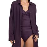 Lands end swim cover up dress medium/large NWOT Purple Photo 2