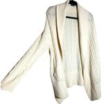 Ralph Lauren Polo Women’s Cable Knit Cashmere Open Front Cardigan Cream Size S Photo 3