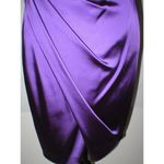 Jill Stuart New NWT $485 Womens 8 Jill  Purple Satin One Shoulder Dress Beautiful Photo 4