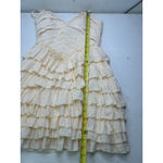 Lucy Paris  Antique White Ruffle Mini Dress in Size S Photo 4