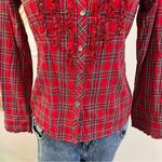 Pendleton Vintage Plaid Ruffle Shirt 100% Cotton Stranger Things Barb Style SP Photo 4