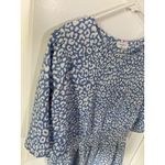 Papaya  Women's Light Blue Pheasant Top Blouse Size 16 Boho Scrunch Waist 0030 Photo 3