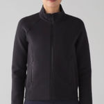 Lululemon NTS Black Cotton Cropped Full Zip Stretch Bomber Jacket 2 Photo 0