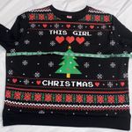 Holiday Time This girl loves Christmas holiday sweatshirt XL Photo 4